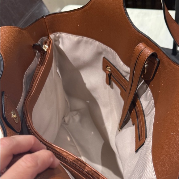 LC Lauren Conrad Tan Tote with Leopard Accent - Picture 11 of 12